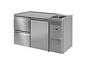 Preview: Beer bar, 1 basin r., 1 door and 2 drawers l., 1600x700x970mm