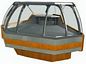 Preview: Kühltheke ALASKA NZW-mod/C DRE, Innenecke, 1300x1220x1225mm