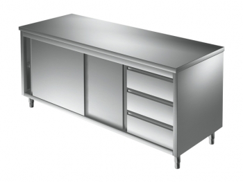 Cupboard, 3 drawers, 1400x700x850mm