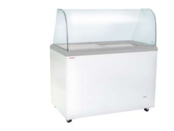 Freezer SAO PAULO H 125 G, with glass sliding lids for scoop