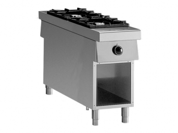Modular Gas range, 2 burner, 13 kW, 400x1100x850mm