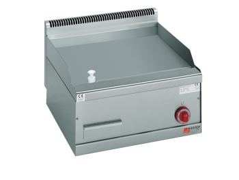Gas griddle plate, with polished steel, smooth, 8 kW, 600x600x29