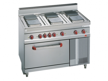 Electric stove, with E-top and bottom heat oven, 1200x700x900mm