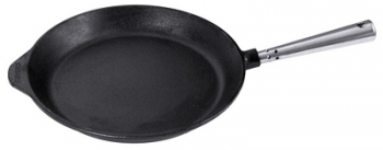 Contacto Frying Pan, shallow cast iron, with stainless steel han