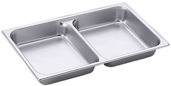 Contacto GN 1/1 Two Division container, matt polished finish