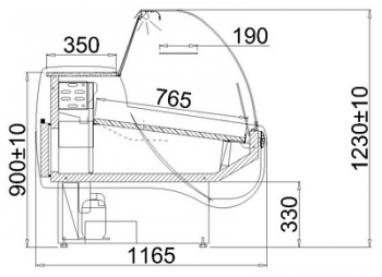 Igloo Refrigerated Counters Basia2 S Length form 1040 to 3830mm