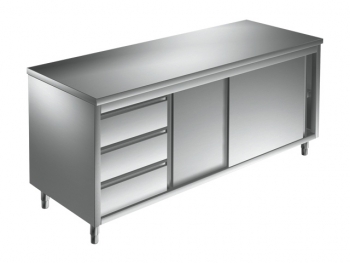 Cupboard SERIE 700, with a drawer unit left, 1600mm length