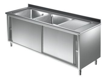 Sink center, with two basin right, from 1400 to 2000mm, Series 6