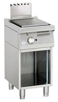 Griddle plate, smooth, 7 kW, 400x700x900mm
