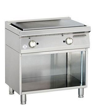 Griddle plate, smooth, 14 kW, 800x700x900mm