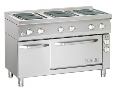 Electric stove, 6 plates, with e-air circulating oven, 1200x700x