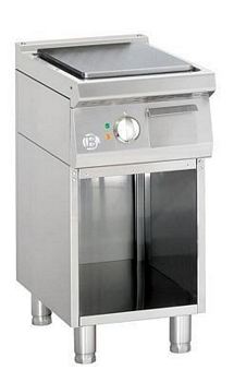 Griddle plate, smooth, 5 kW, 400x700x900mm