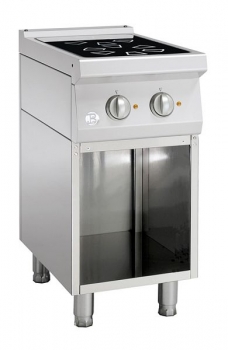 Cerane stove, 2 zones, with open base frame, 400x700x900mm