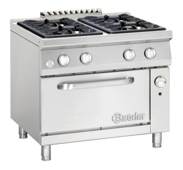 Gas stove, 4 burners, 31 kW, 900x900x900mm