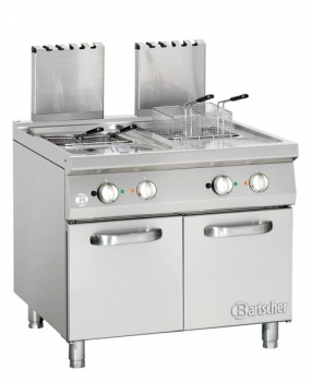 Gas deep fat fryer, with 2 basins, 2x20 litres, 900x900x900mm