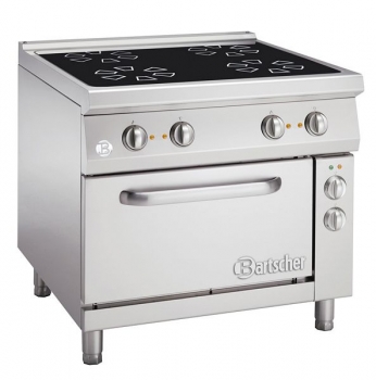 Cerane stove, 4 zones, with electric oven, 900x900x900mm