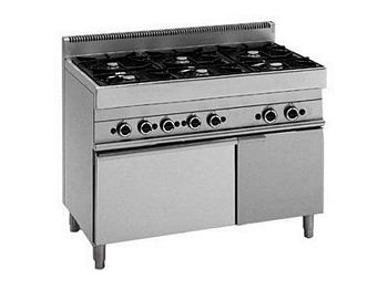 Modular Gas range 6-burner, with gas stove, 1100x650x850mm