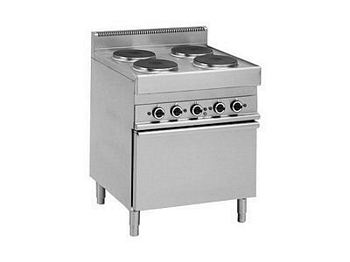 Modular Electric range, with e-convection oven, 700x650x850mm