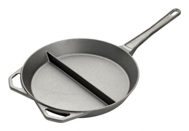 Large frying pan, cast-iron, divided in the middle, Ø 650mm