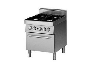 Modular Gas range 4-burner, with gas oven, 700x700x850mm