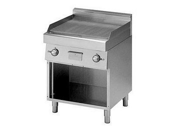 Modular Electric Griddle plate, smooth hard chrome, 700x700x850m