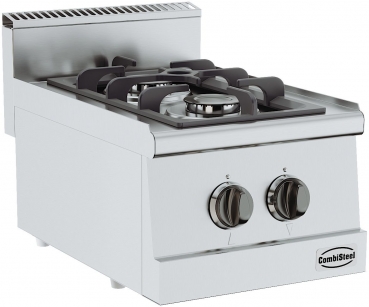 Gas range 2 flames 2x3.25 (Kw), 400x600x(h)x300