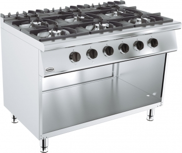 Gas stove 6 flames 6x6.5 (Kw), 1200x700x (h) 900