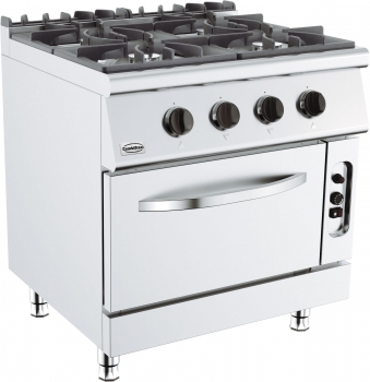 Gas stove 4 flames with gas oven 4x6.5 (Kw), 800x700x (h) 900