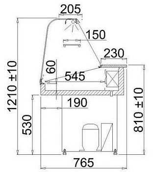 Kühltheke FLORIDA 1.0S, Länge von 990 mm bis 1700 mm