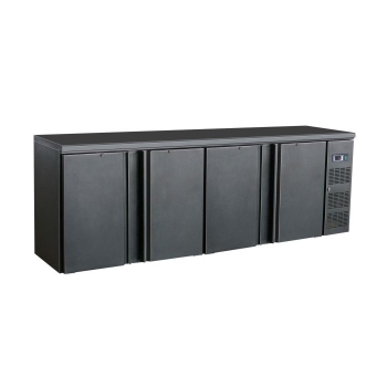 BAR COOLER BLACK WITH 4 DOORS