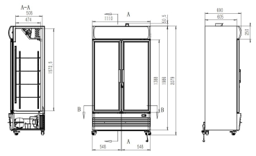 REFRIGERATOR/ FREEZER 2 DOORS