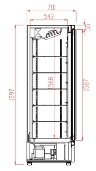 GEFRIERSCHRANK 3 GLASTÜREN SVO-1530F