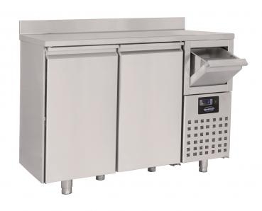 600 REFRIGERATED COUNTER 2 DOORS WITH DRAWER FOR COFFEE