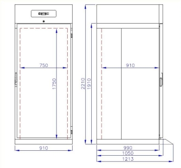 ROLL-IN REFRIGERATOR SS MONO BLOCK 700 LITER