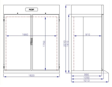 ROLL-IN REFRIGERATOR SS MONO BLOCK 1400 LITER