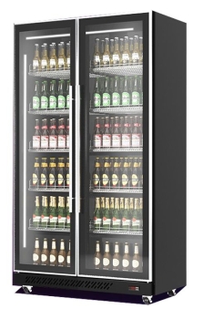 REFRIGERATOR 2 GLASS DOORS BLACK