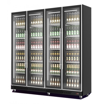 REFRIGERATOR 4 GLASS DOORS BLACK