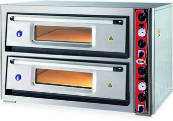 GMG doppelkammer iki katli pizza firini Pizzaofen 9+9 Pizza 30cm 122x114x78cm mit Thermometer