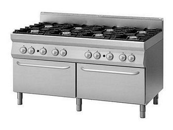 Modular Range, 8 burners, with 2 electric ovens, 1600x900x850mm