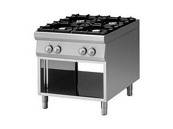 Gas range, 4 burners, 20,4 kW, 800x900x850mm