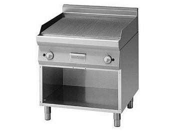 Modular Electric Griddle plate, grooved, 12 kW, 800x900x850mm