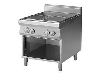 Modular Electric solid top, 4 square burner, 800x900x850mm