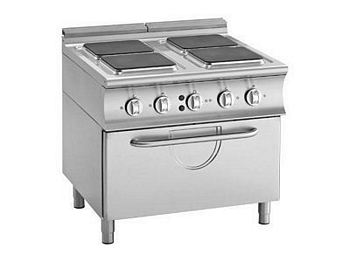 Modular Electric ranges, 4 plates, 14 kW, 900x900x850mm