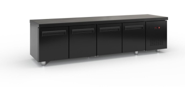 Cooling table with compressor on the right (225x70 cm) in black color