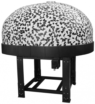 Gas pizza oven G140K-BF, dome with mosaic stones, 150 pizzas á Ø 30 cm per hour, fixed & heated baking surface, weight 1,800 kg