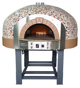 Gas Pizzaofen G160K-BF, Kuppel mit Mosaiksteinen, 195 Pizzen á Ø 30 cm pro Stunde, feste & beheizbare Backfläche, Gewicht 2.150 kg