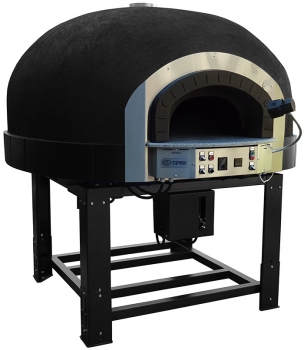 Gas pizza oven GR110K-B0, dome with silicon coating, 120 pizzas á Ø 30 cm per hour, rotatable and separately heated baking surface, weight 1,400 kg