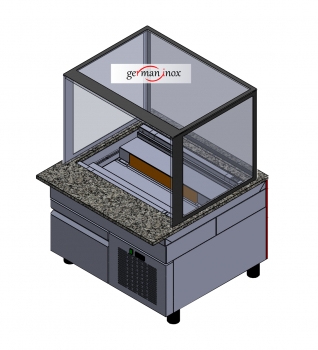 Gastroline | Bistroline refrigerated display case with forced air cooling 1260x910x902
