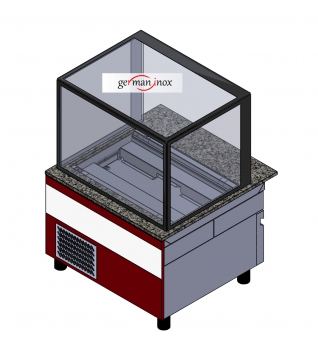 Gastroline | Bistroline refrigerated display case with forced air cooling 1260x910x902