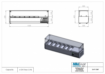 Salad table showcase SA PI 134T